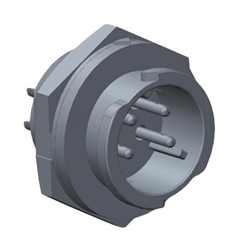 AMPHENOL LTW CD-09RMMS-QC8001 Circular Connector, Middle Size, X-Lok Series, Panel Mount Receptacle, 9 Contacts, Solder Pin