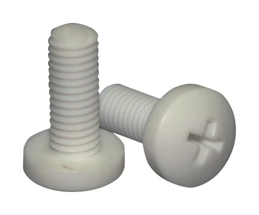 MULTICOMP PRO MP013029 Screw, Pan Head Phillips, M3, PP (Polypropylene), 5 mm Length