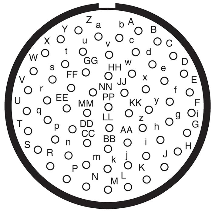 AMPHENOL SOCAPEX D38999/26WJ61PB-LC Circular Connector, MIL-DTL-38999 Series III, DS38999/26 Series, Straight Plug, 61 Contacts