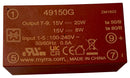 MYRRA 49150G AC/DC PCB Mount Power Supply (PSU), ITE & Household, 1 Output, 20 W, 15 VDC, 1.333 A