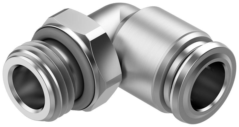 FESTO 8085684 Push-In L-Fitting, G1/4, 16 bar, 8 mm Outer Dia Tube, Stainless Steel NPQR-L-G14-Q8 push-in fitting