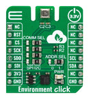 MIKROELEKTRONIKA MIKROE-5546 Add-On Board, Environment Click, BME680, Pressure, Temperature and Humidity Sensor, I2C, SPI