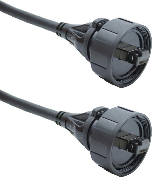 BULGIN LIMITED PX0858/3M00 Ethernet Cable, Cat8, RJ45 Buccaneer Plug to RJ45 Buccaneer Plug