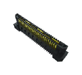 SAMTEC QRM8-052-01-L-RA-GP Mezzanine Connector, Header, 0.8 mm, 2 Rows, 104 Contacts, Through Hole Mount Right Angle
