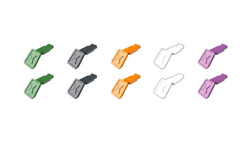 KNIPEX 00 61 10 C V02 Colour Code Clip, 21 mm X 9 mm X 8 mm, Mix 2, 10 Pieces