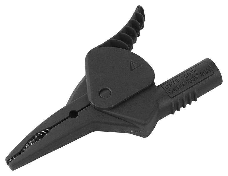 CAL TEST ELECTRONICS CT4409-0 Alligator Clip, 20A, 34.5 mm Jaws Open, Black, CT4409 Series