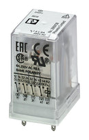 PHOENIX CONTACT 2909738 Power Relay, 4PDT, 24 VDC, 6 A, REL, Socket REL-IR4/24DC/4X21/EX