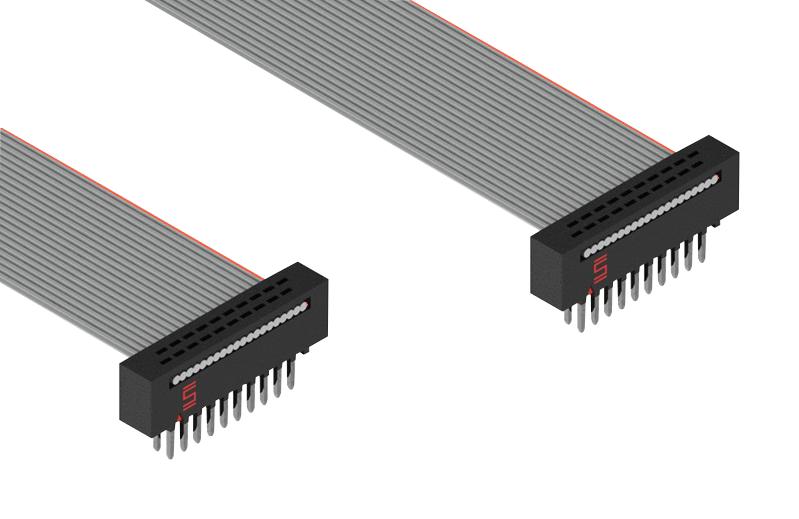 SAMTEC FFMD-20-D-08.00-01 Ribbon Cable, IDC Plug to IDC Plug, 40 Ways, 8 ", 203.2 mm, 1.27 mm, Tiger Eye FFMD Series