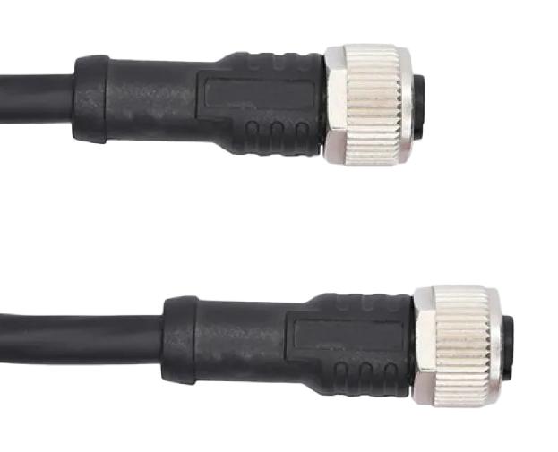 AMPHENOL LTW M12A05FL-12AFL-SB002 Sensor Cable, A Code, Black, M12 Receptacle, M12 Receptacle, 5 Positions, 2 m, 6.5 ft, M Series