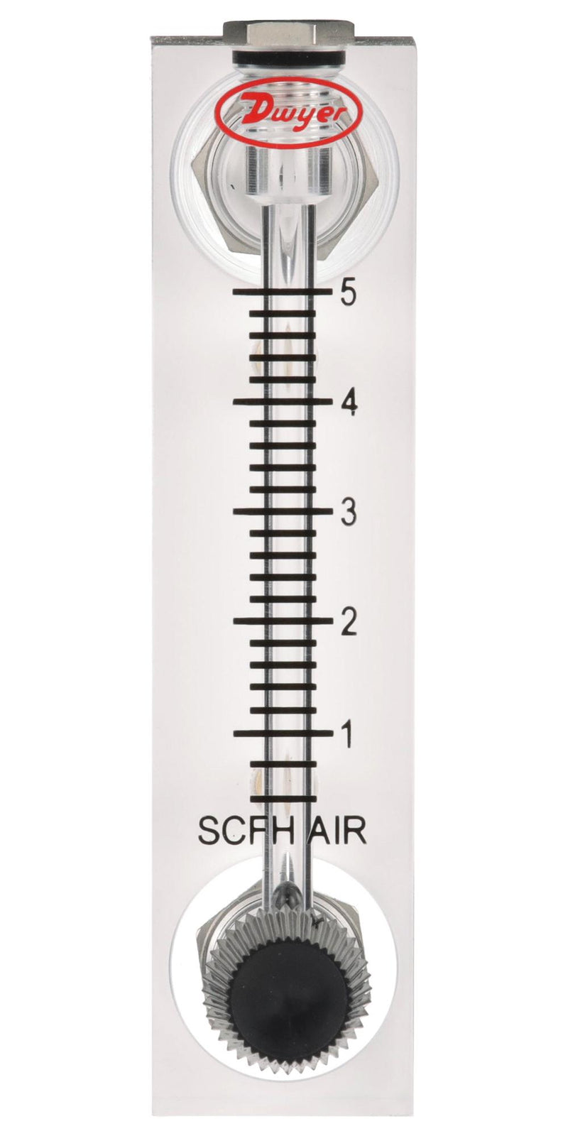 DWYER VFA-34-EC-SS Liquid Flowmeter, 20cc/min to 200cc/min, 10bar, 3.175mm, 5%, End Connections