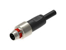 LUMBERG AUTOMATION RP12M-MSSV4D-0508-0300 Sensor Cable, Railway Push Pull, D Code, M12 Plug, Free End, 4 Positions, 3 m, 9.8 ft 935301027