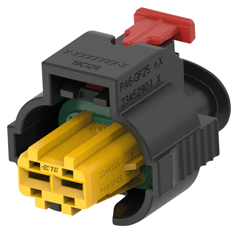 TE CONNECTIVITY 2345388-2 Automotive Connector Housing, Black, Superseal Pro Series, Receptacle, 2 Ways