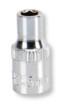 MULTICOMP PRO MP14-CRV05 Socket, Hex, 5mm, 1/4" Drive Size, Chrome Vanadium, DIN3120