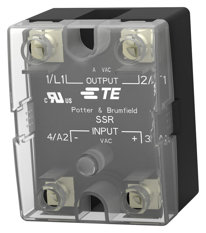 POTTER&BRUMFIELD - TE CONNECTIVITY SSR-480A125 Solid State Relay, SPST-NO, 125 A, 660 VAC, Chassis, Screw, Zero Crossing