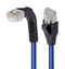 L-COM TRD695SRA1BL-5 Ethernet Cable, Cat6, 90&deg; RJ45 Plug to RJ45 Plug, FTP (Foiled Twisted Pair), Blue, 1.5 m, 5 ft