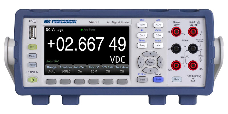 B&K PRECISION BK5493C Bench Digital Multimeter, 6.5, LAN, RS232, USB, 10 A, 750 V, 100 Mohm, 5490C Series