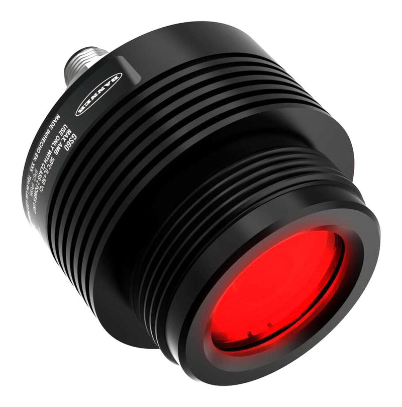 BANNER ENGINEERING GS60RL4Q Guide Spotlight, LED, Red, 4&deg; Lens, 60 mm Dia, 12 to 30 VDC, 4 pin M12 Integral QD, GS60 Series