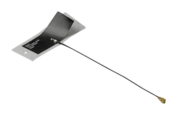 MOLEX 206560-0150 Antenna, GNSS, BeiDou, GLONASS, GPS, 1.605 GHz to 1.599 GHz, 1.3 dBi, Linear, Adhesive