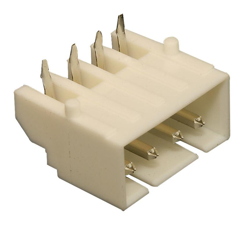 MOLEX 53259-0429 Pin Header, Power, 3.5 mm, 1 Rows, 4 Contacts, Through Hole Right Angle