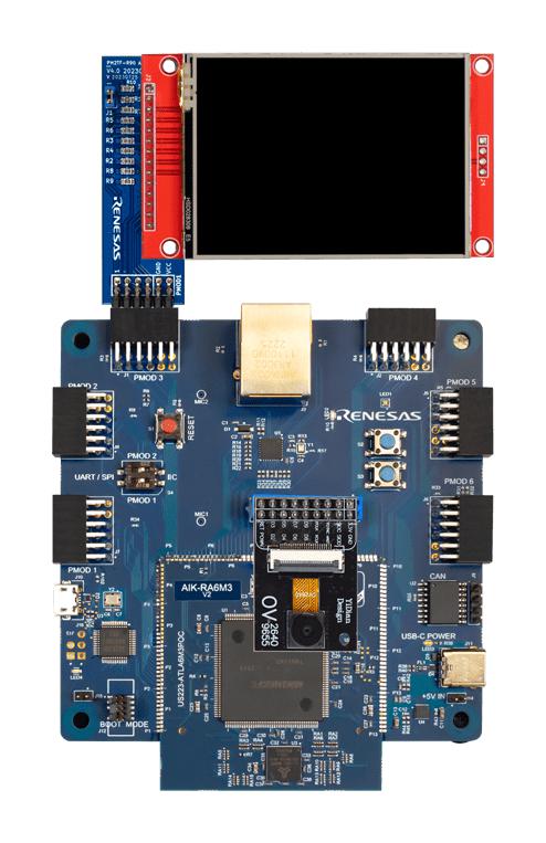 RENESAS RTK0EG0001D00001BE AI Solution Kit, R7FA6M3AH3CFC, RA Family, ARM Cortex-M4, 32bit, AIK-RA6M3 Board, OV2640 Camera