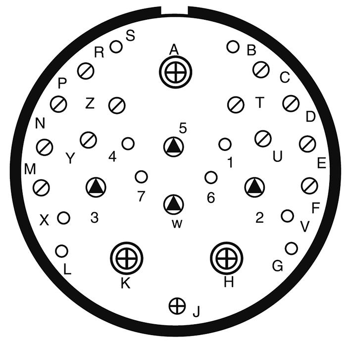 AMPHENOL AEROSPACE D38999/20JJ20SA-LC Circular Connector, MIL-DTL-38999 Series III, D38999/20 Series, Wall Mount Receptacle, 30 Contacts