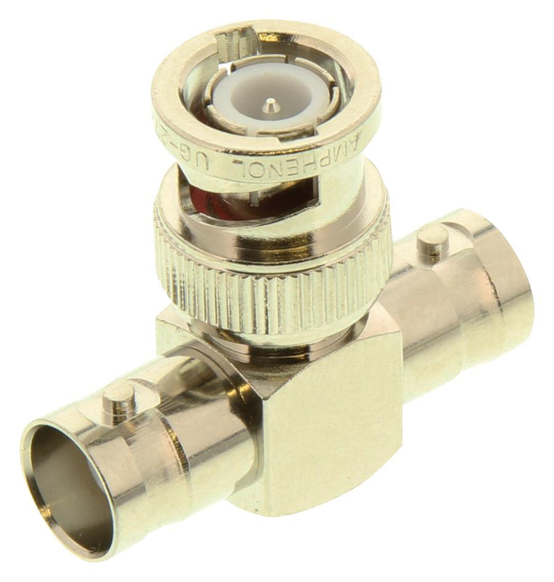 AMPHENOL RF 031-208 BNC TEE ADAPTER, 1 X PLUG-2 X JACK