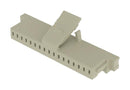 SAMTEC ISS1-17-L Connector Housing, w/Latch, White Nylon, 1Row, MicroMate ISS1 Series, Receptacle, 17 Ways, 2.54 mm