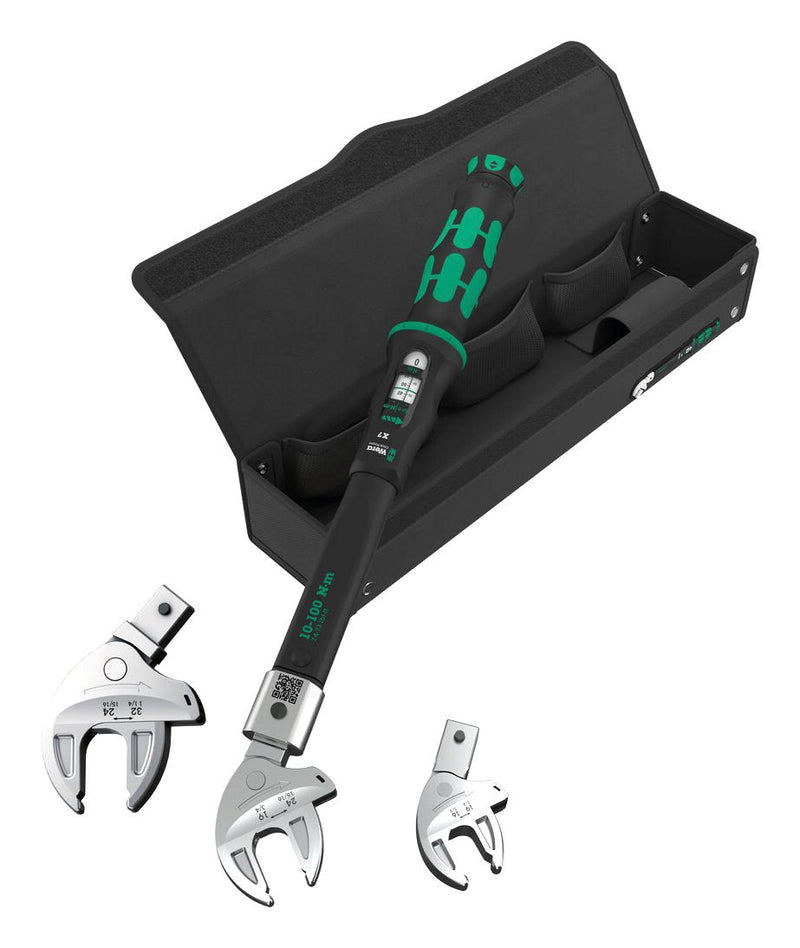 WERA 05136076001 Torque Wrench Set, 4-Pcs of Click Torque X7 Wrench & 7880 Joker L, XL, XXL Self Insert Spanners