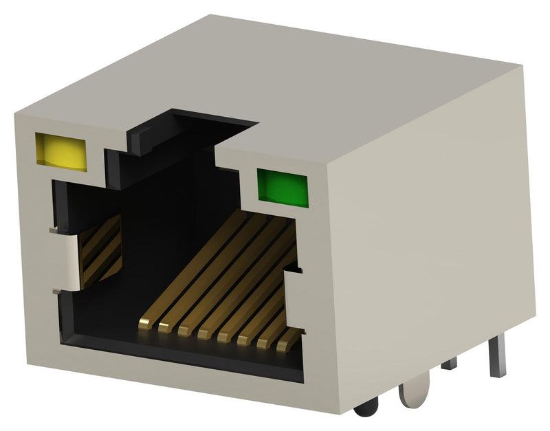 TE CONNECTIVITY 1-1734795-1 Modular Connector, RJ45 Jack, 1 x 1 (Port), 8P8C, Cat3, Through Hole Mount