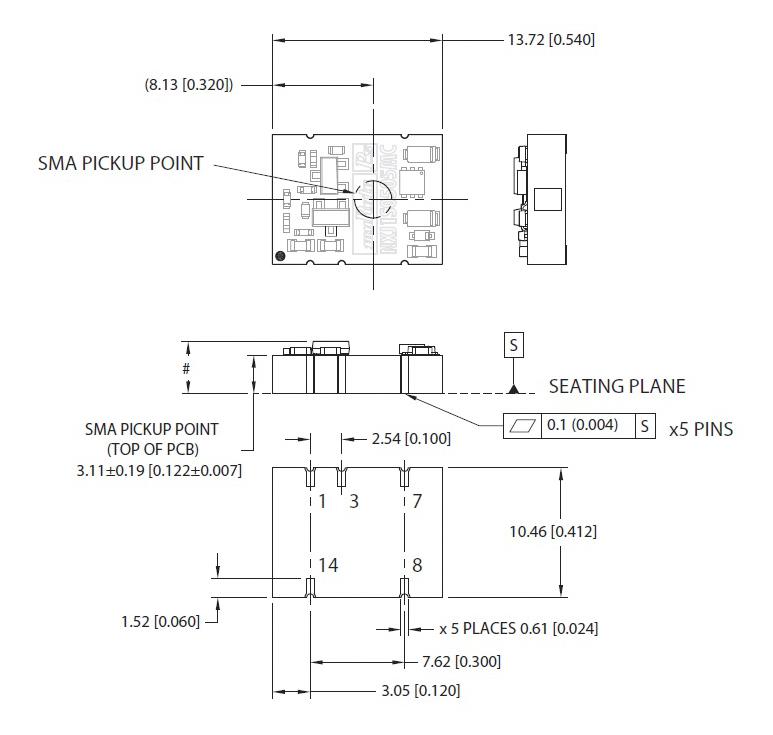MURATA POWER SOLUTIONS NXJ1S0303MC-R7 Isolated Surface Mount DC/DC Converter, Low Profile, Medical, DIP, 1:1, 1 W, 1 Output, 3.3 V