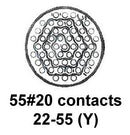 CINCH CONNECTIVITY SOLUTIONS MS24266R22B55S8-LC Circular Connector, MIL-DTL-26500 Series, MS24266 Series, Straight Plug, 55 Contacts
