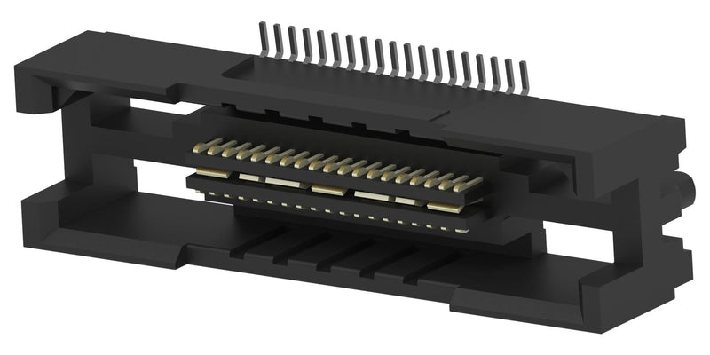 TE CONNECTIVITY 5767115-1 Mezzanine Connector, Receptacle, 0.64 mm, 2 Rows, 38 Contacts, PCB Mount, Copper Alloy