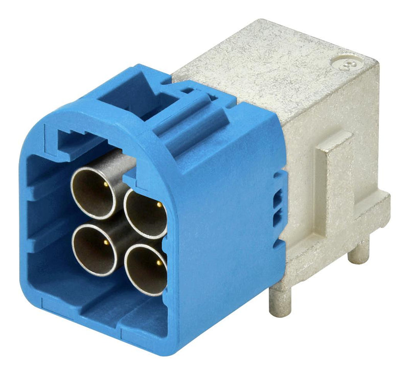 MULTICOMP PRO MP012348 RF / Coaxial Connector, Mini FAKRA Coaxial, Right Angle Plug, Through Hole Right Angle, 50 ohm