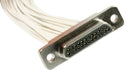 ITT CANNON MDM-25SH003B Micro D Cable Assembly, Micro-D Receptacle to Free End, 25 Ways, 18 ", 457.2 mm, Multi-coloured