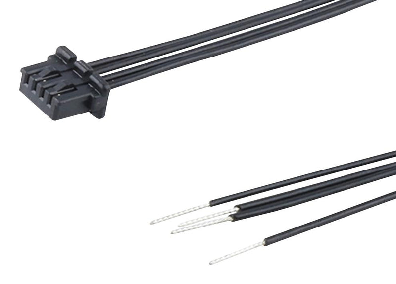MOLEX 226421-1043 Cable Assembly, OneBlade Receptacle to Free End, 4 Ways, 1 mm, 1 Row, 300 mm, 11.8 "