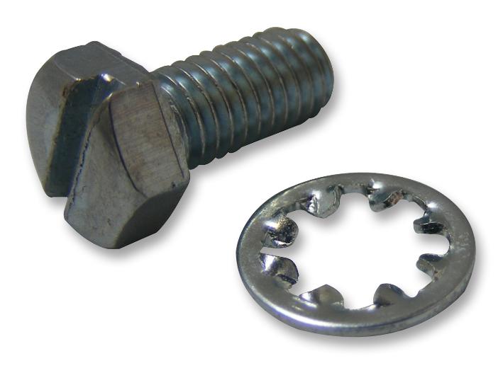 KEMET 3897 Mounting Kit, Aluminium Electrolytic Capacitor, Steel Screw, Internal Toothed Washer