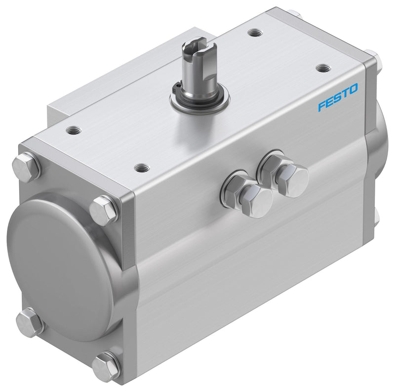 FESTO 8047613 Quarter Turn Actuator, Semi Rotary Drive, Double Acting, Size 10, G1/8, 8 bar, DFPD Series DFPD-10-RP-90-RD-F03 semi-rotary drive