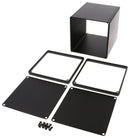 HAMMOND 1455NS1201BK Metal Enclosure, w/Metal End Panel, Small, Aluminium, 103 mm, 103 mm, 120 mm