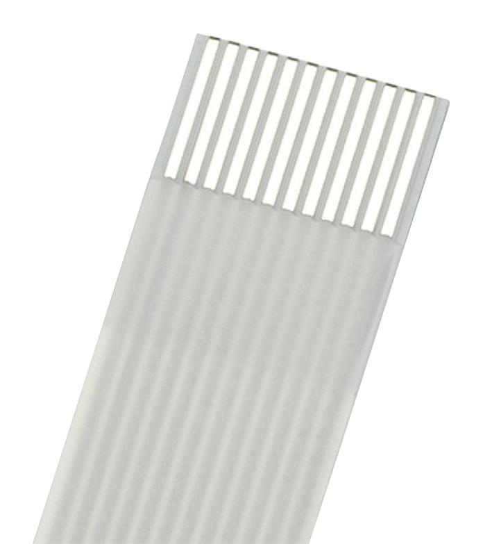 MOLEX 15166-0553 FFC / FPC Cable, 50 Core, 0.5 mm, Same Sided Contacts, 10 ", 254 mm, White