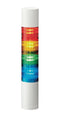 PATLITE LR5-402WEBW-RYGB Signal Tower, Ethernet, Continuous, 4 Tier, Amber/Blue/Green/Red, 85dB, Direct Mount, 4 Tone, IP65