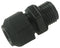HUBBELL WIRING DEVICES SEC38BA CORD CONNECTOR, STRAIGHT MALE, NYLON, NPT 0.375IN, BLACK