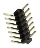 MULTICOMP PRO MC-HRT1-S07-G Pin Header, Right Angle, Board-to-Board, 1.27 mm, 1 Rows, 7 Contacts, Through Hole