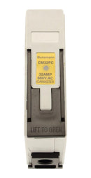 EATON BUSSMANN CM32FCW Fuse Holder, DIN Rail Mount, Screw Clamp, 32A, 690VAC, 60mm x 25mm x 94mm, 1 Fuse
