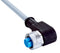 SICK YG2A14-200VB3XLEAX Sensor Cable, A Coded, Black, 90&deg; M12 Receptacle, Free End, 4 Positions, 20 m, 65.6 ft