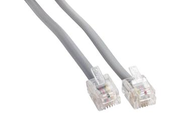 Amphenol Cables ON Demand MP-5FRJ11STWS-001 MP-5FRJ11STWS-001 Ethernet Cable Cat5e Cat6 Cat6a RJ11 Plug to Silver Grey 304.8 mm 1 ft New