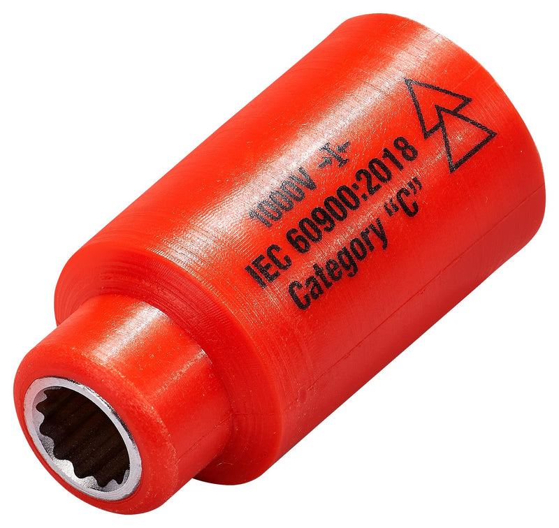 INSULATED TOOLS LTD 01718 Impact Socket, 3/8" Drive, 10 mm AF, 44 mm Length