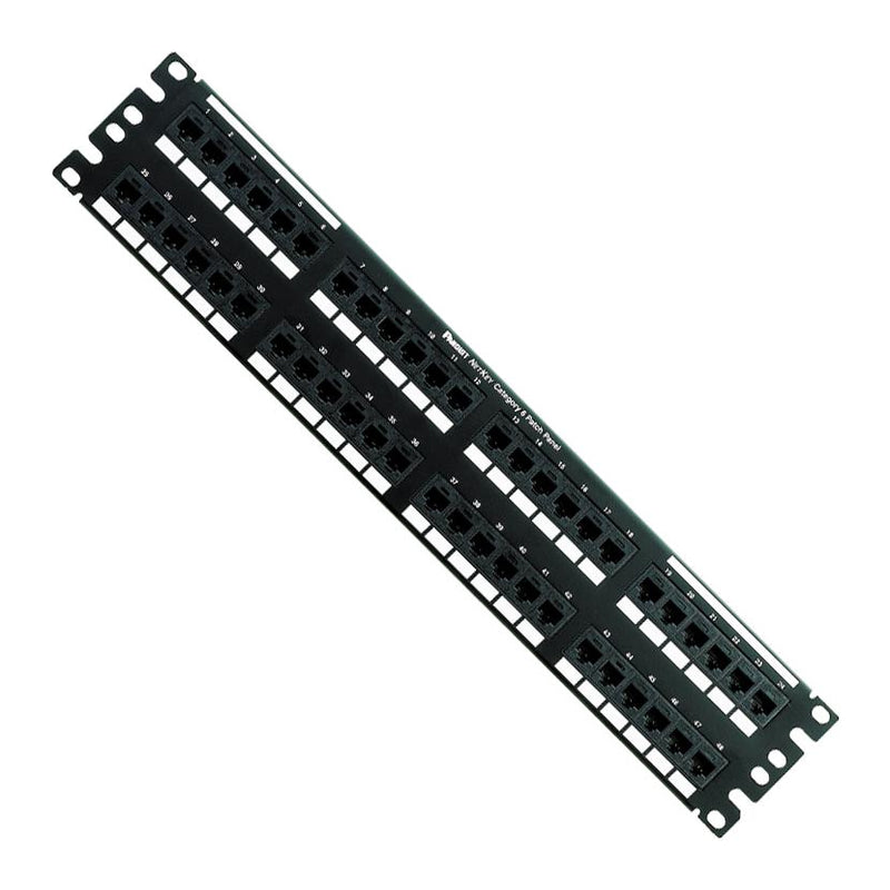 PANDUIT NK6PPG48Y PATCH PANEL, CAT6, 48PORT, 2RACK U