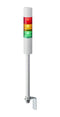 PATLITE LR5-302LEBW-RYG Signal Tower, Ethernet, Continuous, 3 Tier, Amber/Green/Red, 85 dB, Pole Mount, 4 Tone, 24 VDC, IP54