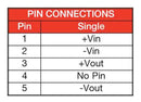 XP Power JCK3012S05 JCK3012S05 Isolated Through Hole DC/DC Converter 2:1 Input ITE 30 W 1 Output 5 V 6 A