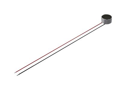 PUI AUDIO AUM-5047L-3-LW100-R Microphone, Unidirectional, 100 Hz to 10 kHz, 1.5 VDC to 10 VDC, 680 ohm, -47 dB, 500 &micro;A